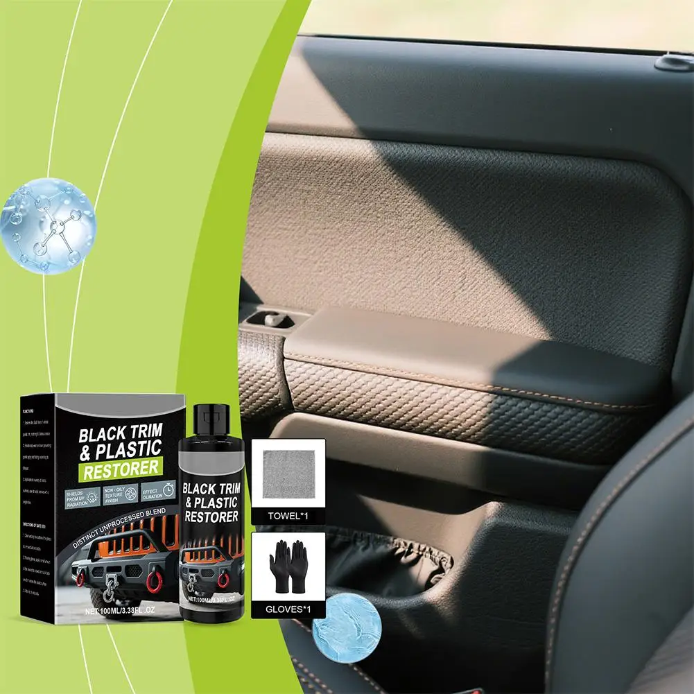 مرمم الكسوة السوداء للمركبات معطف مرمم الحواف السوداء التلقائي 100 مل يدوم أكثر من 6 أشهر إخفاء الخدوش Scu F6L0 #3