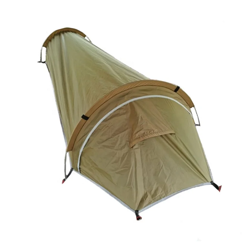 Single Bivy tent ideal for backpacking and hiking Lightweight aluminum pole Ultra-light compact sleeping bag cover