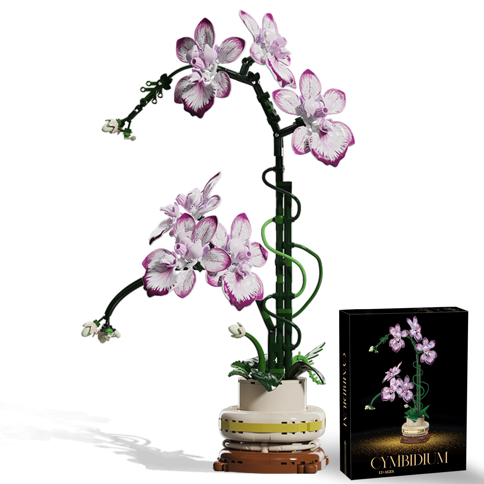 

Purple Orchid Building Kit – Each brick features exquisite floral patterns, creating a stunning and elegant display once assembl
