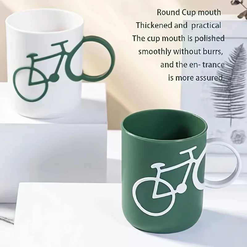 Creatieve mondspoelbeker voor koppels met fiets ontwerp badkamer_voghion.com