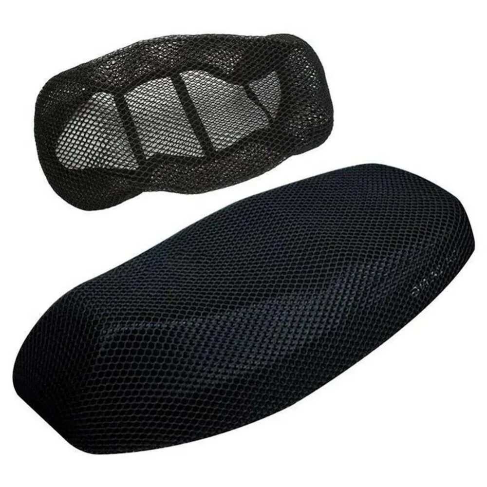 Breathable 3D Mesh Motorcycle Seat Cover Pad Moped Motorbike Scooter Black Seat Covers Cushion Anti-Slip Cover Grid Seat Cover