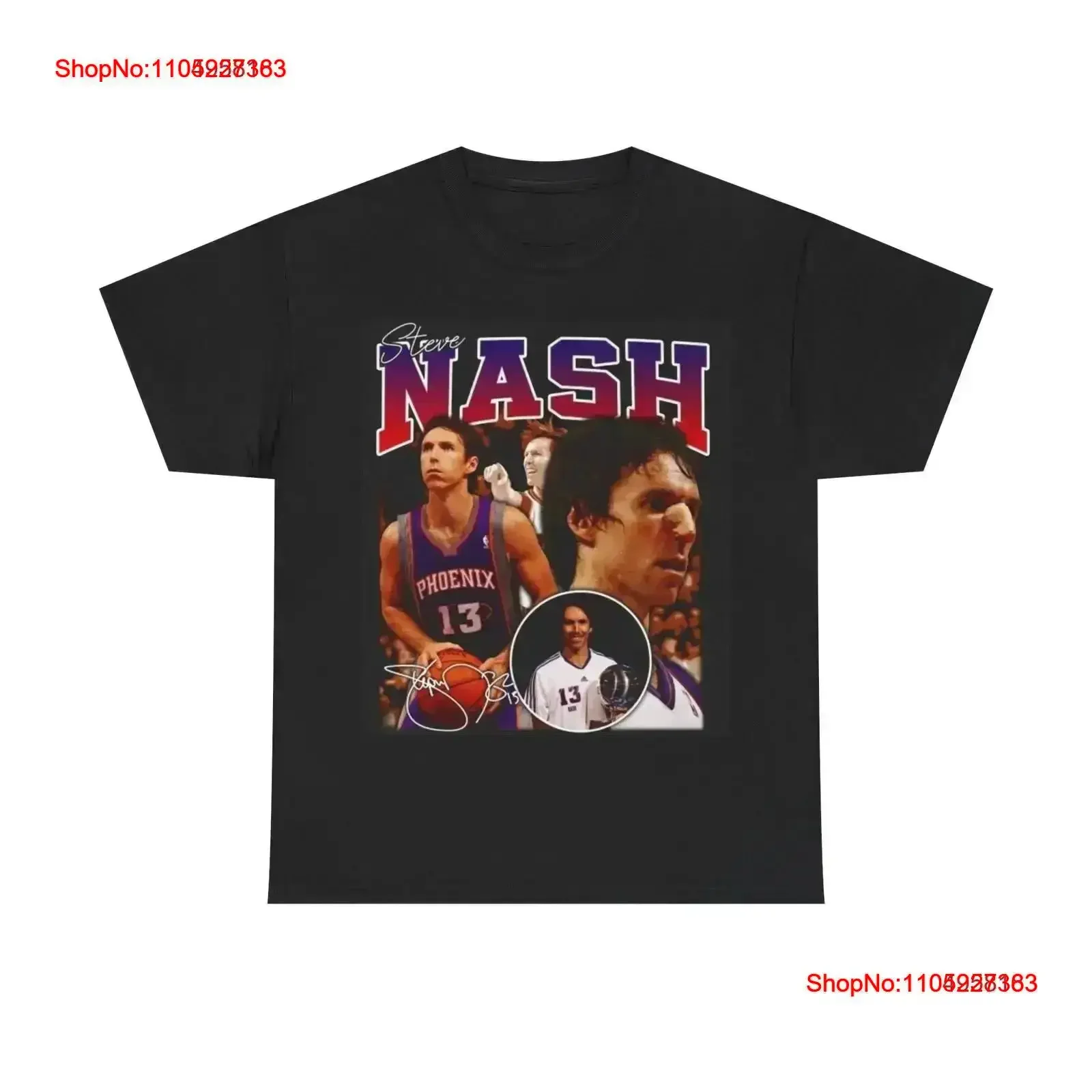 

Steve Nash T Shirt Vintage Basketball Retro Heavy Cotton Washed Casual homme Comfortable Versatile Breathable vintage Washed