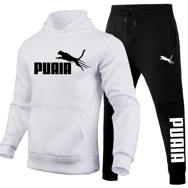 Herren-Set/Hoodie/Hose Herbst Winter Täglicher Freizeit-Sportanzug für Zuhause und Draußen Komfortabler Warmer Kapuzenpullover und Jogginghose – Detail 7
