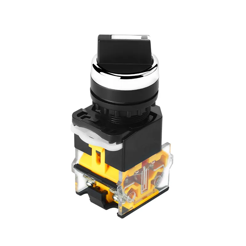 Interruptor  perilla  autobloqueo/reinicio automático, La38-11x220x3  22mm, 10a400v, interruptor giratorio  2 / 3 posici
