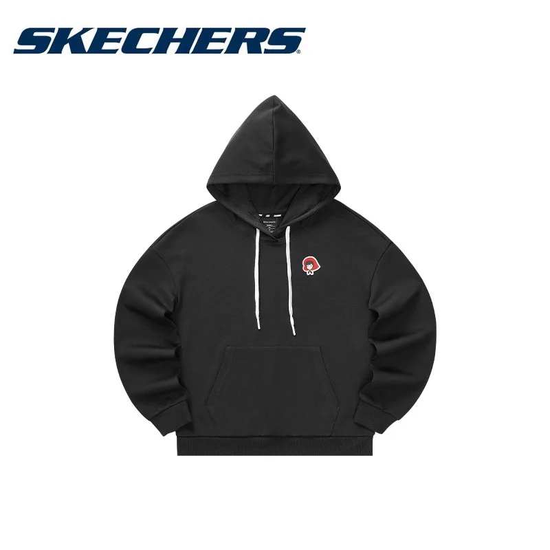 

Skechers Women Casual Print Loose Short Hoodies Autumn Long Sleeve Hooded Sweatshirt Harajuku Simple Tops Pullover Streetwear