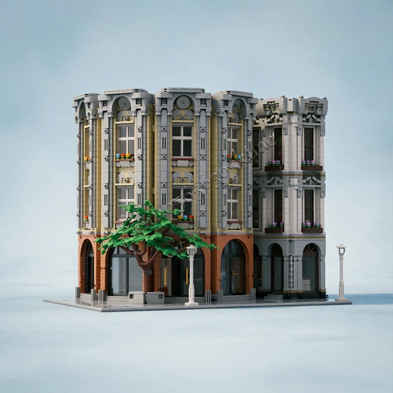 6247Parts MOC City Street Views Modular Music Store and Fashion House Building Blocks Diy Educational Assembly Kid Birthday Gift