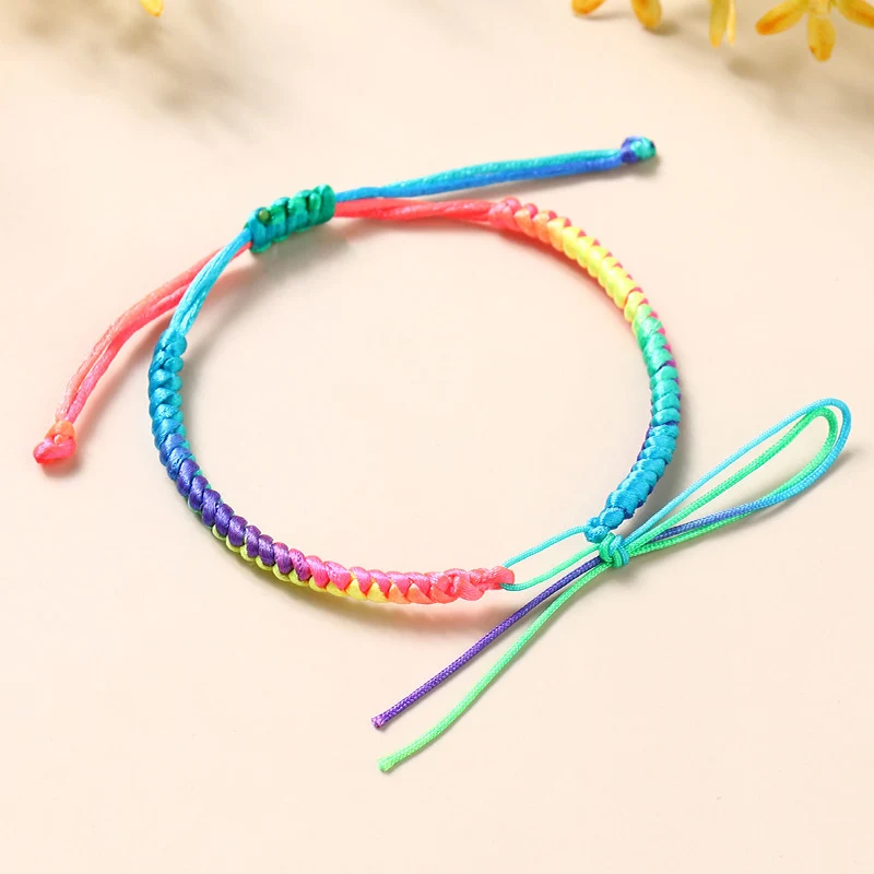 New Hand-woven DIY Knitted Rope Bracelet Vintage Jewelry Accessory Wrist-rope