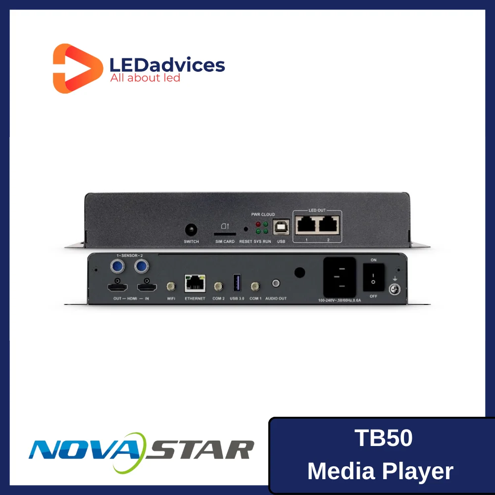 Novastar TB50 Multi Media Player For Full Color LED Display Screen Sync Async 1.3 Million Pixels