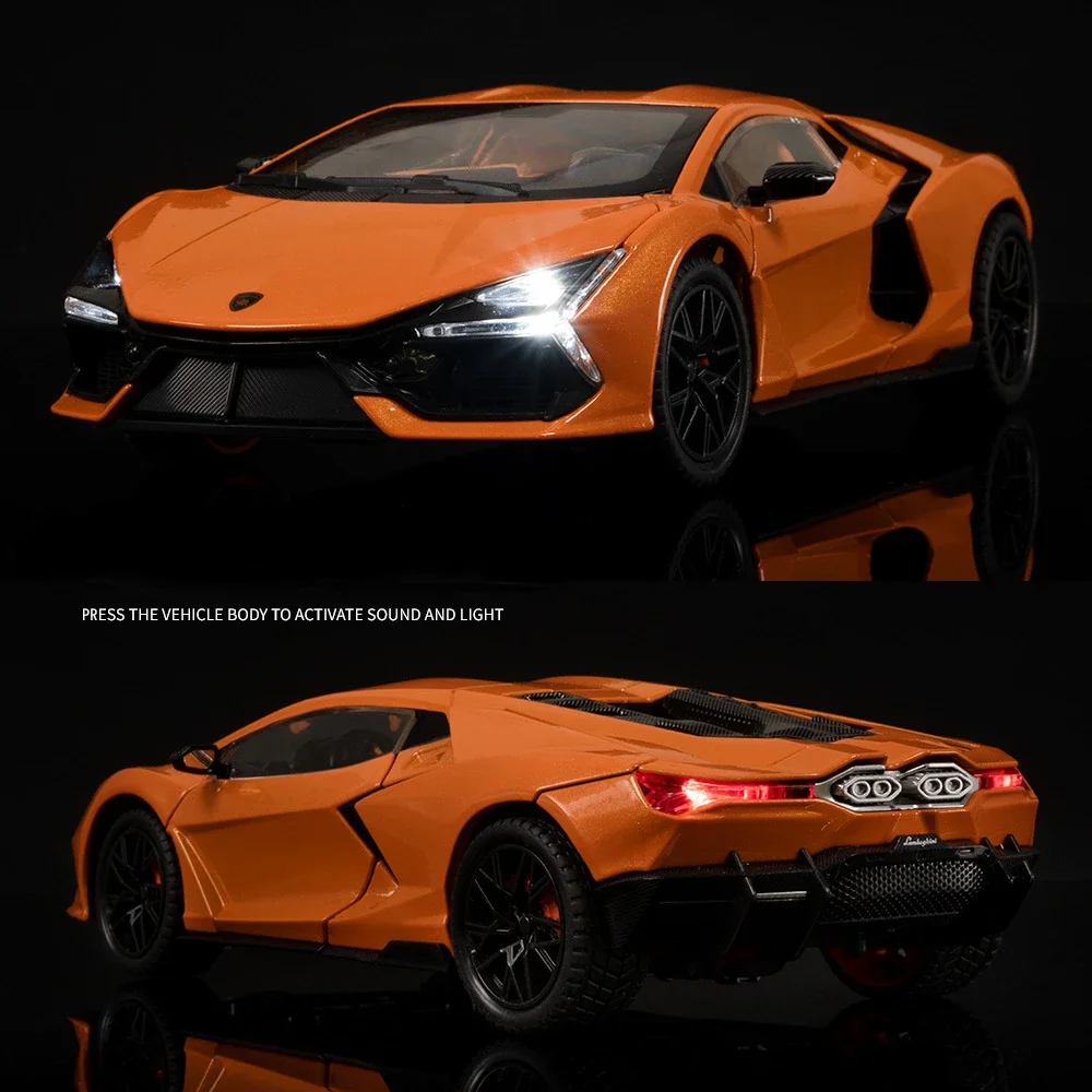 Lamborghini Revuelto Liga Modelo de Carro Esportivo Diecast Enfeites de Carro na Moda, Coletar Hobby, Produtos Presente, 1:24, C330