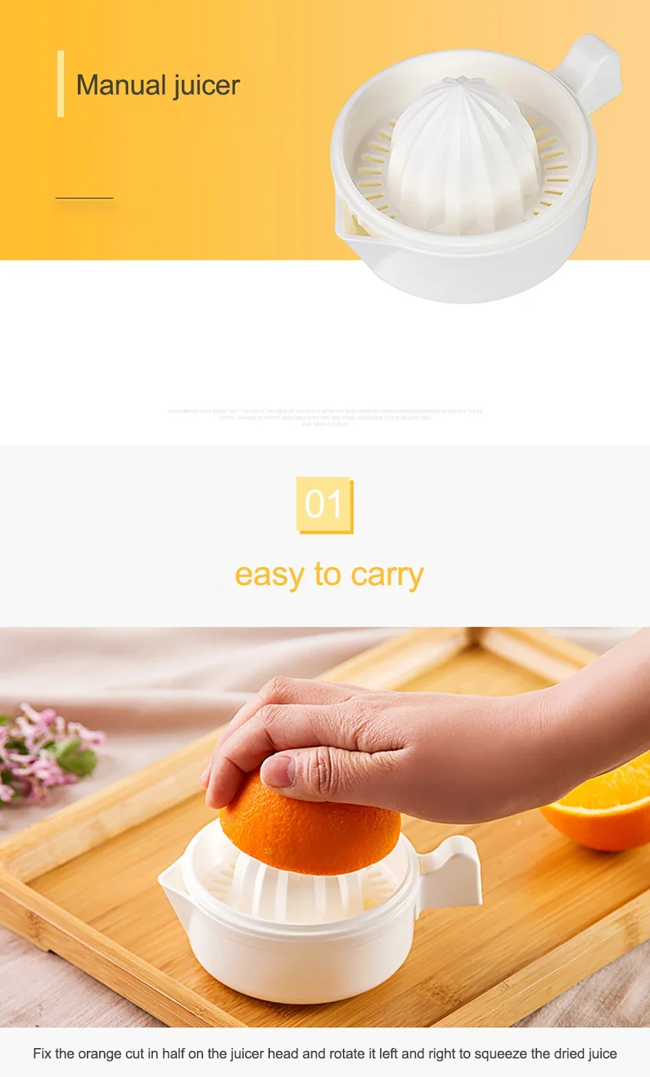Manual Portable Citrus Tools Plastic Orange Lemon Squeezer Multifunction Fruit Juicer Machine Kitchen Accessories_maomaolike.com
