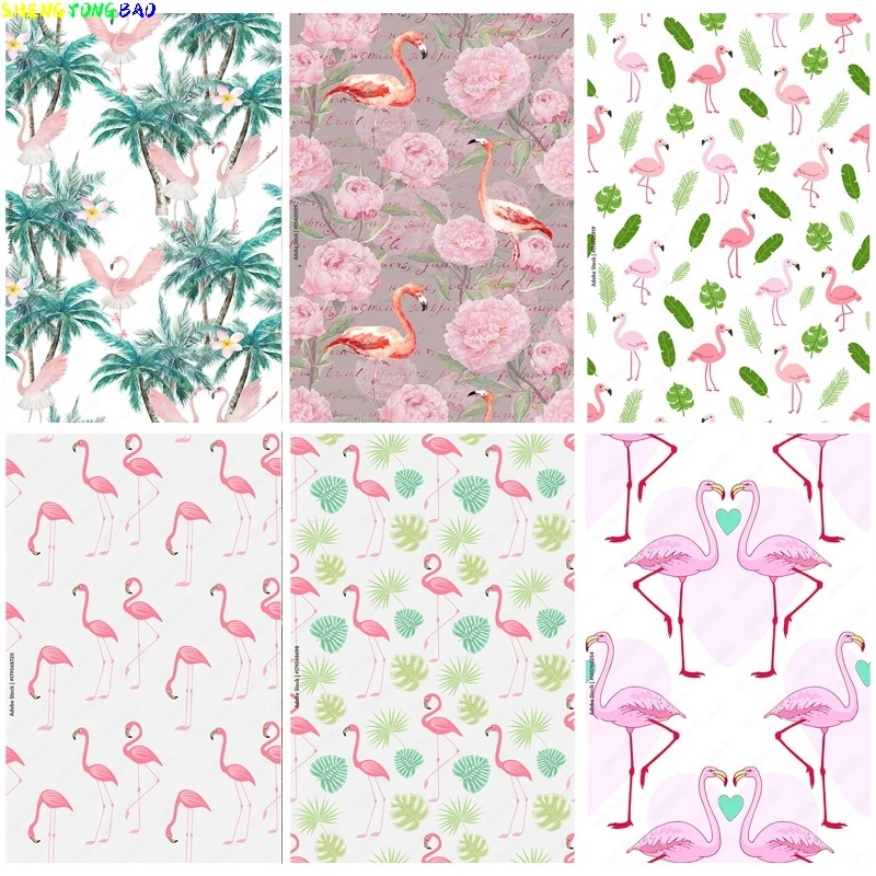 

Flamingo Backdrops Birthday Party Flowers Fruit Baby Child Photographic Backgrounds Photocall Photo Studio 2261 HLN-02