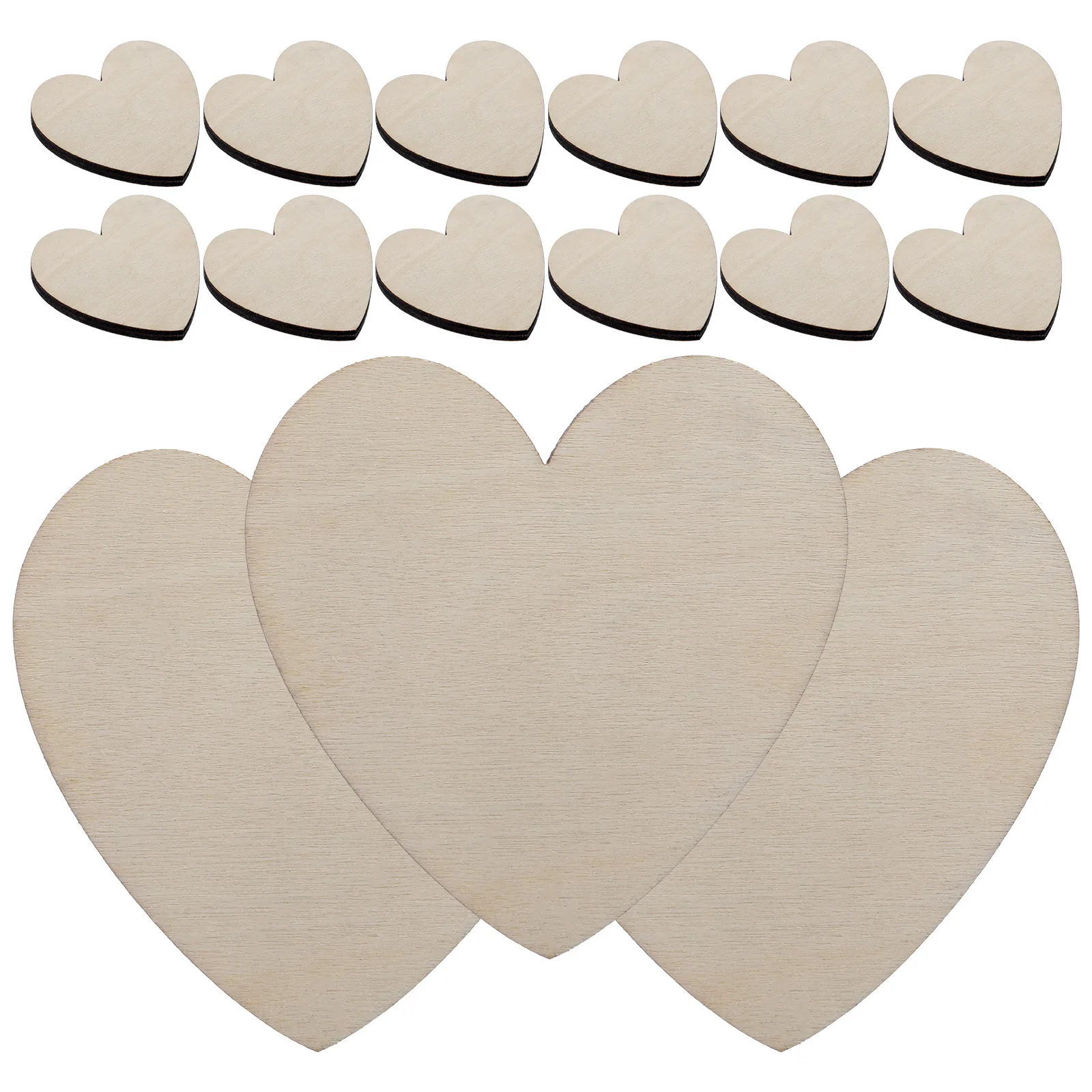 

20 Pcs Creative Painted Wood Pieces Craft Ornaments Diy Cutouts Decorate Supplies Wooden
