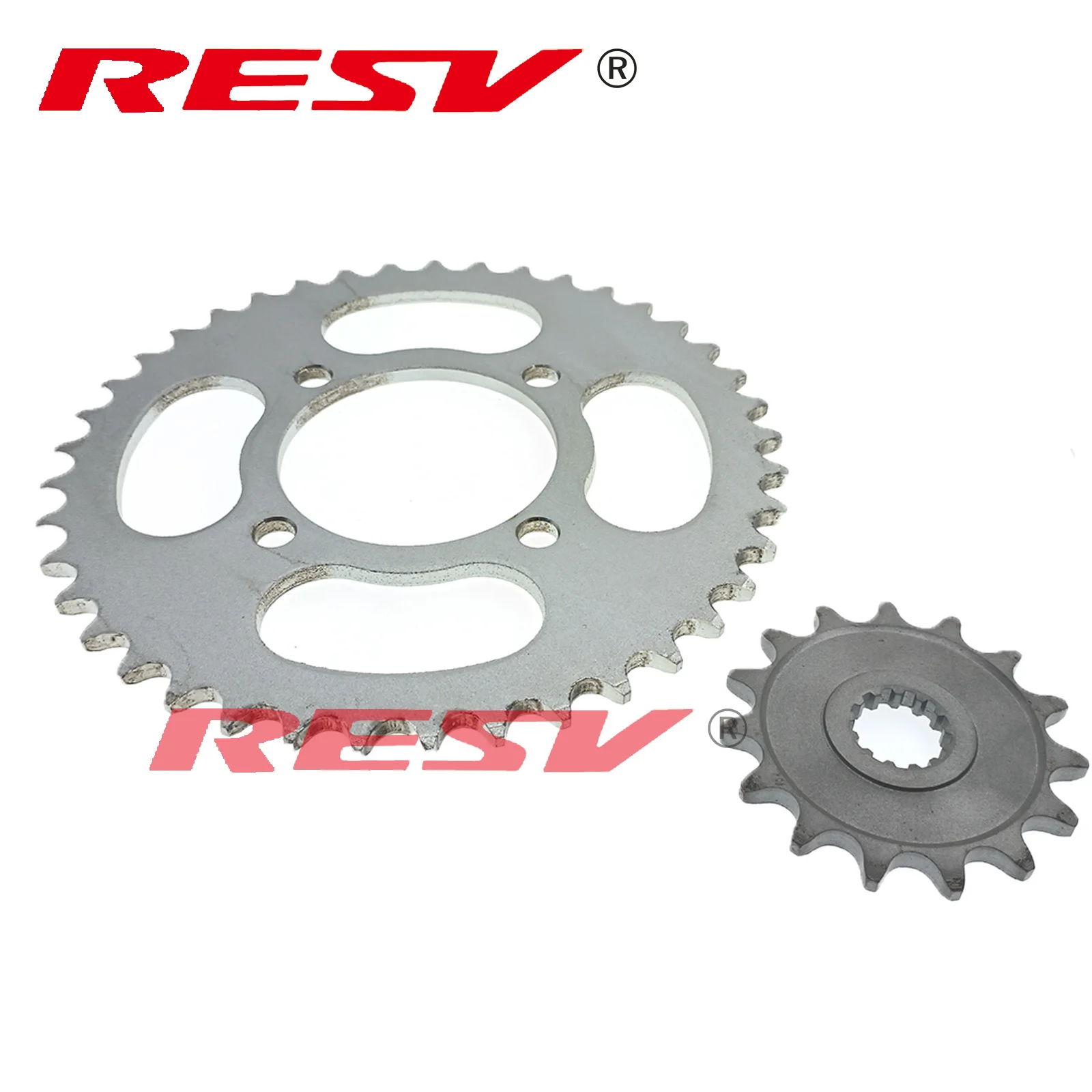 RESV Front and Rear Gear Sprocket Wheels for Suzuki GN250 WJ250 TU250 GT250 GN WJ GT TU 250 250cc X7 Marauder 41T 15T Tooth