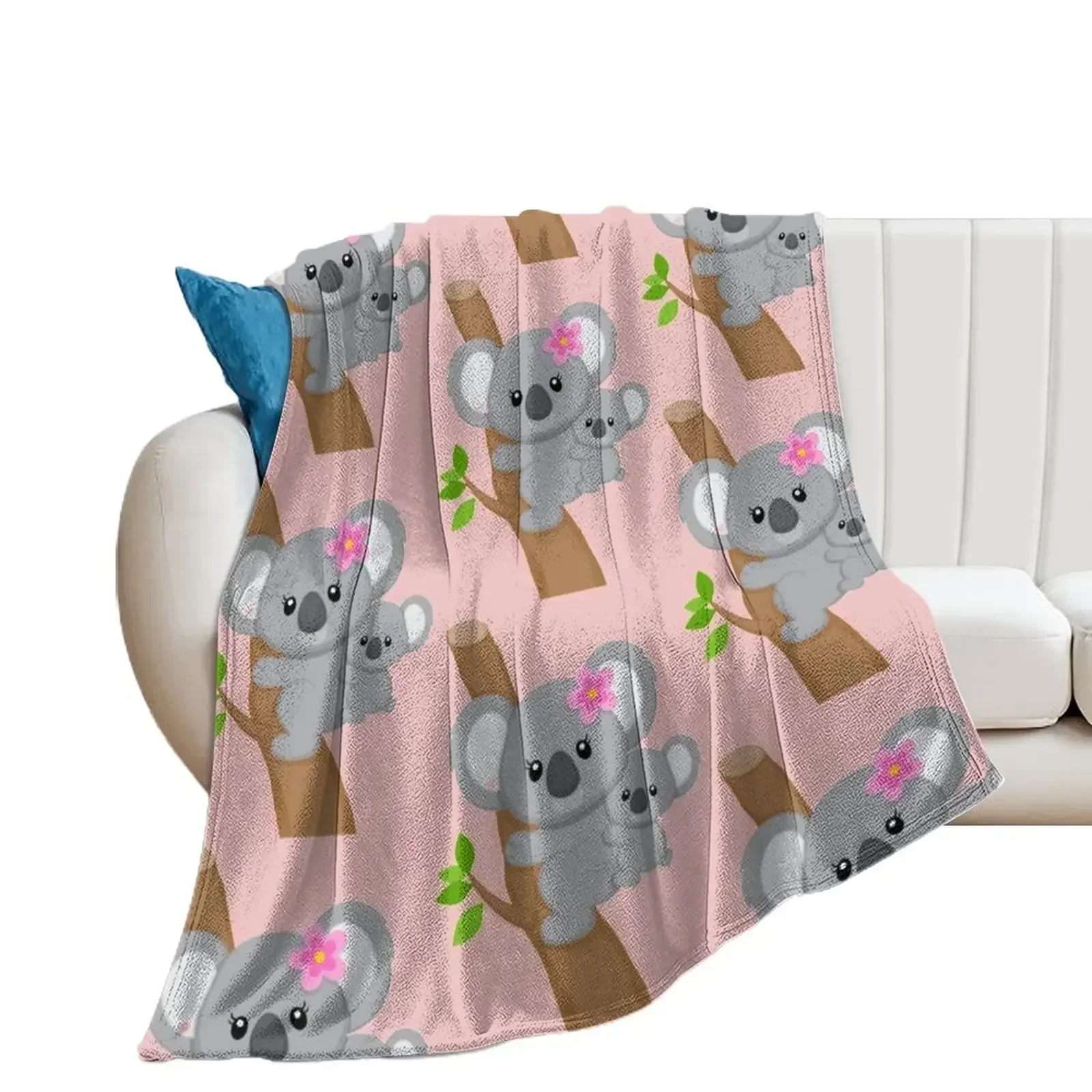 koala Throw Blanket Decorative Sofa Thins Blankets