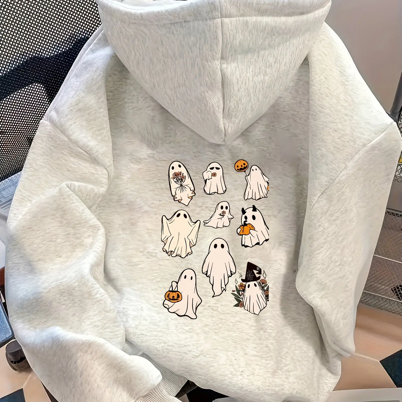 

Halloween Graphic Printing Autumn and Winter Pure Cotton Men's and Women's Hoodies Casual Outdoor Street Sports Training Brand