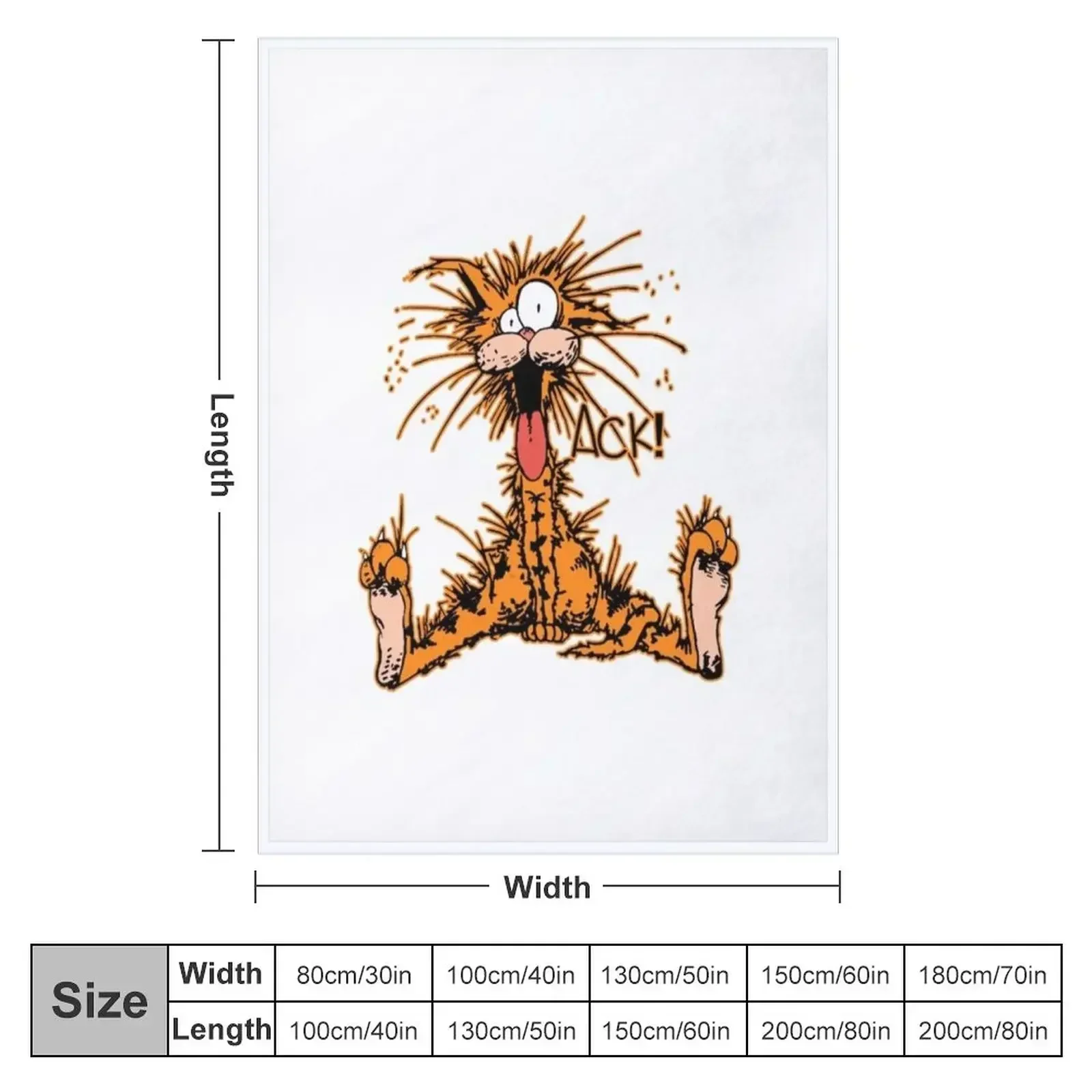 Bill The Cat Ack! said the cat Throw Blanket Decorative Beds Weighted Winter beds Furry Blankets