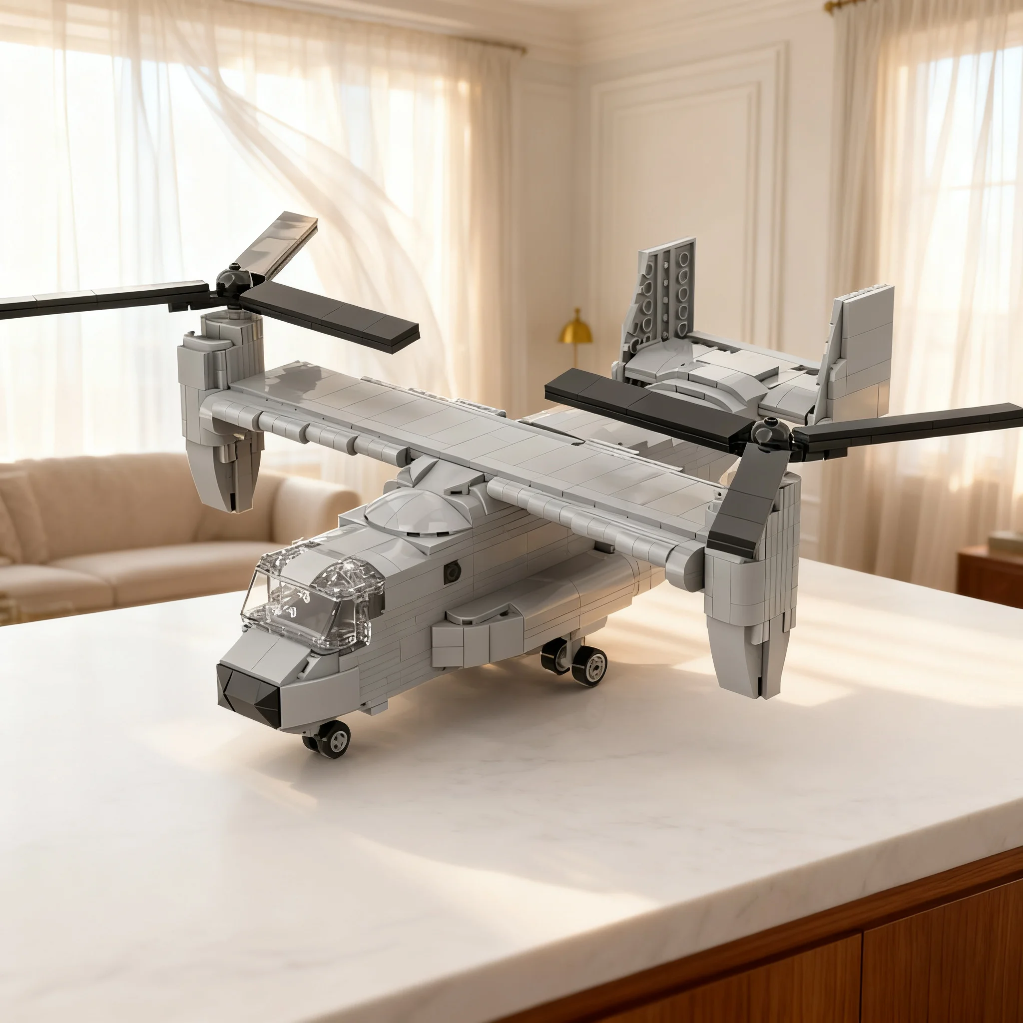 930pcs MOC Bell Passenger Aircraft V 22 Osprey City Airport Model Building Blocks Architecture Toys Birthday Gifts Assemble Idea