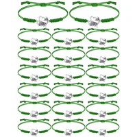 20Pcs Cheerleader Gifts Girls Cheerleading Bracelet Adjustable Charm Bracelets Cheer Heart Jewelry Team Cheerleading Accessories 2