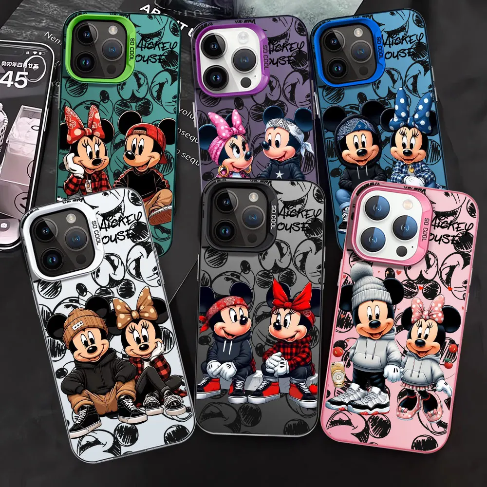 Disney Mickey Minnie Mouse Phone Case for Apple iPhone 13 XS Max X XR 14 Pro 11 Pro Max 15 Plus 12 Pro 15 Pro Max Cover