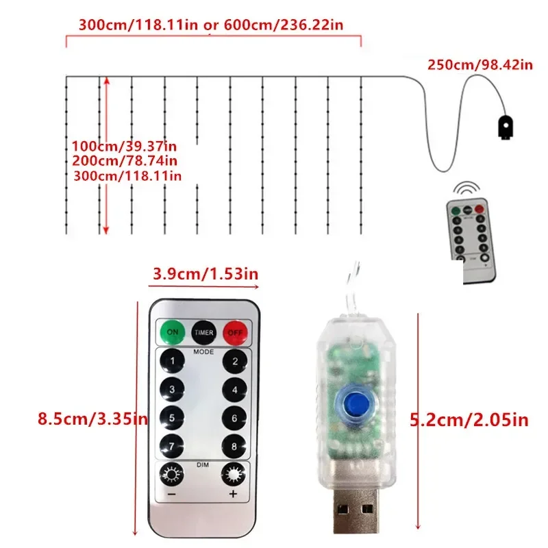 Światła girlanda żarówkowa LED 1/2/3/5M USB na zewnątrz boże narodzenie ślub dekoracje do domu na imprezę girlanda z drutu miedzianego lampki