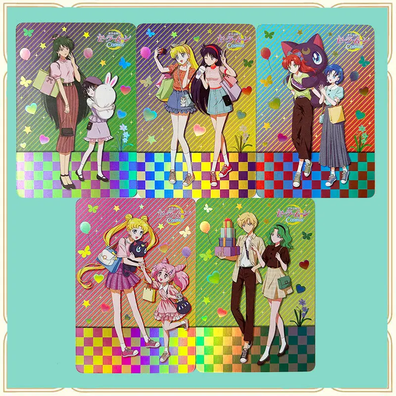 

5PC Anime Goddess Story DIY ACG Akemi Homura Miki Sayaka Tomoe Mami Advanced Sparkling Collectible Card Christmas Birthday Gift