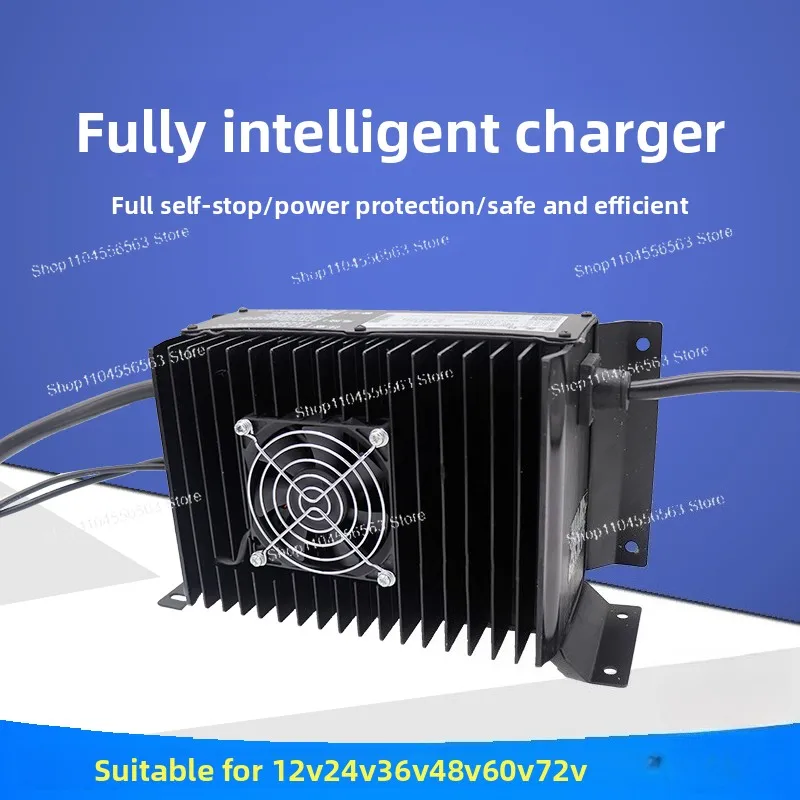 48V-96V Smart Car Charger, Sealed High Frequency Maintenance-Free for Li-ion Batteries