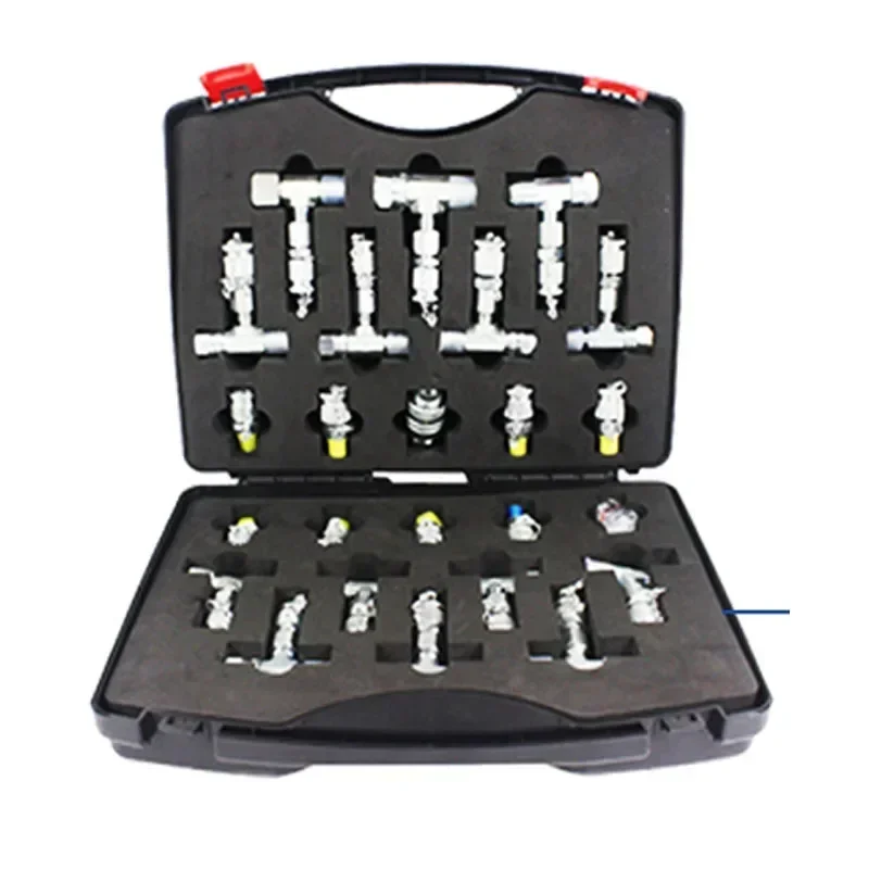 

Excavator Pressure Measuring Tee Pilot Test Distribution Valve Walking Hydraulic Maintenance Pressure Gauge Adapter Set HOT SAL