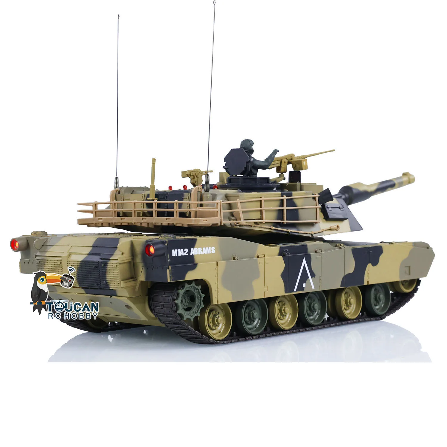 System walki na podczerwień 1/24 Heng Long RC plastikowy czołg Model Abrams M1M2 3816-2 2.4G zdalnie sterowana zabawka bojowa TH23394