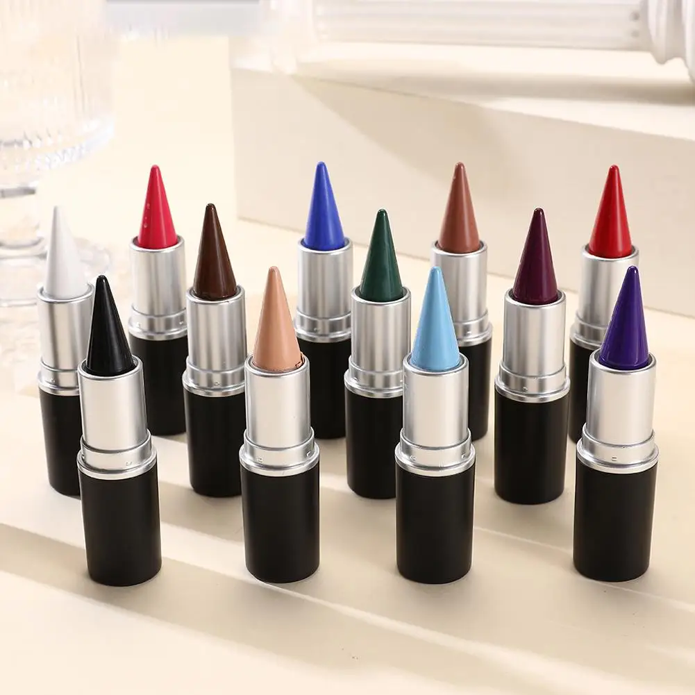 Crayon Eyeliner Gel à paillettes mates, lisse, imperméable, maquillage rapide, correcteur sec durable, stylo Eyeliner, yeux bruns, tapis Long bleu T7D4