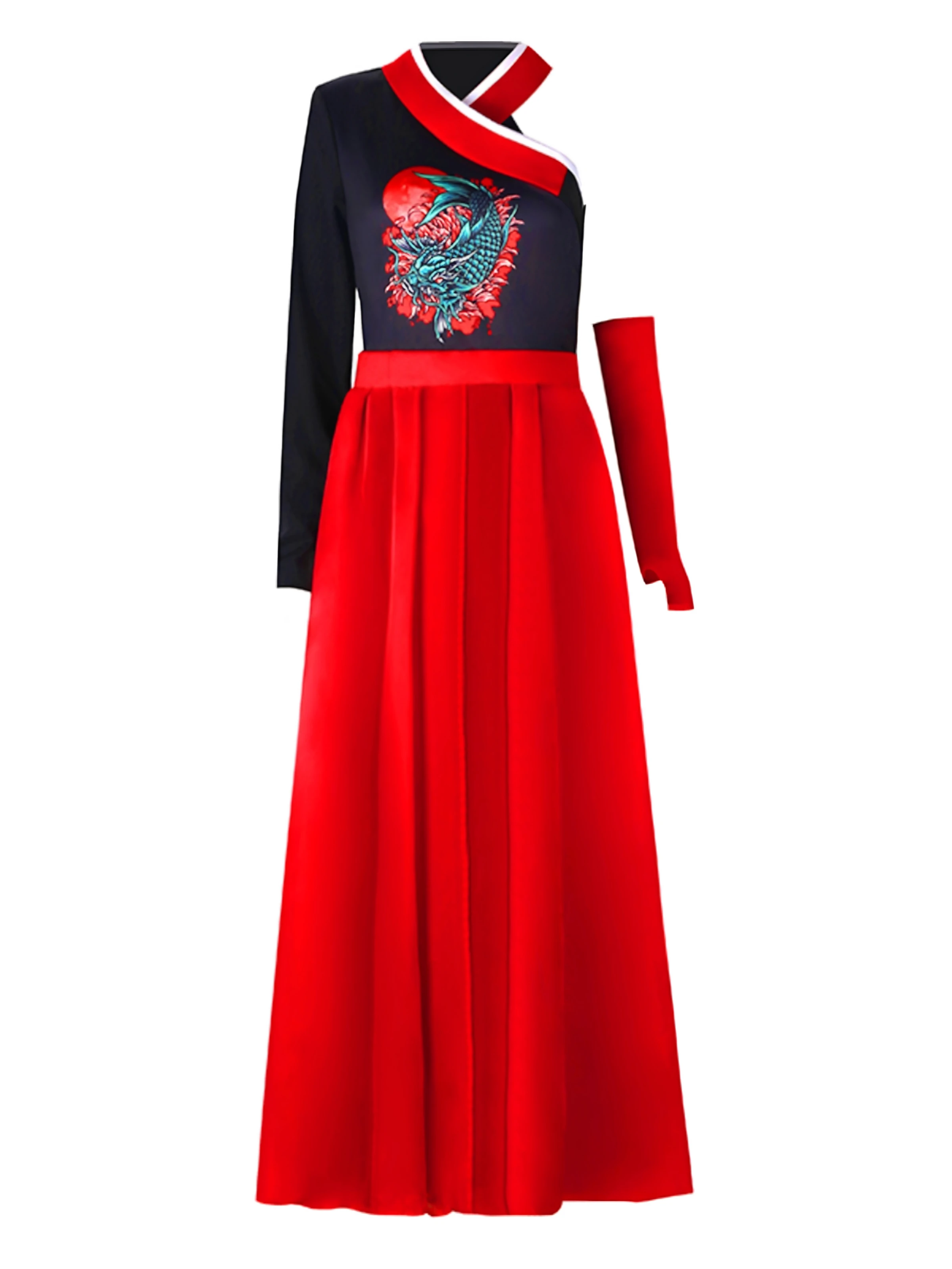 New Women's Performance Costume DS Bar Business Performance Stage Outfit Tang Suit Roman Cloth Material National Trend
