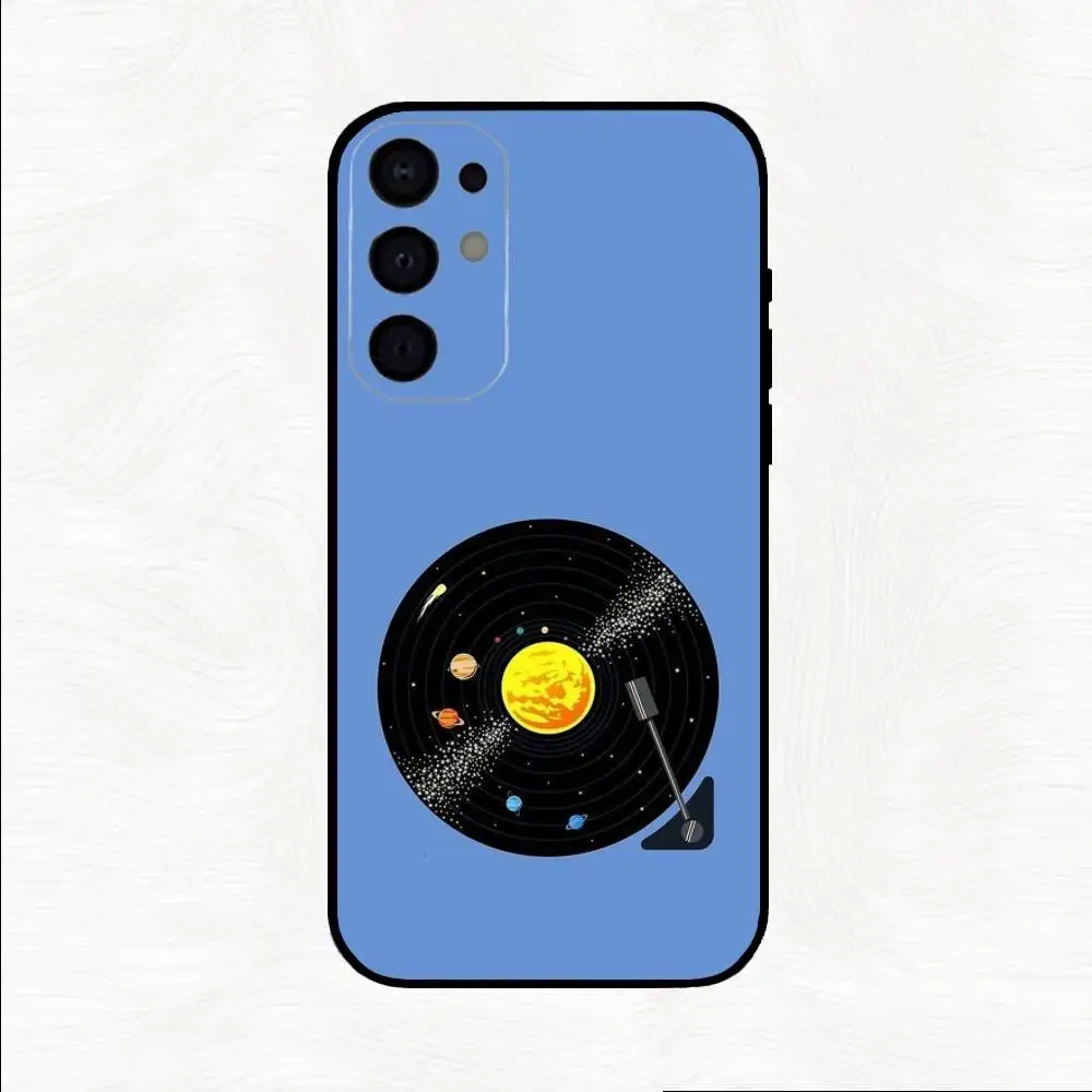 حافظة هاتف DJ A-Art من الفينيل لهاتف سامسونج S25، S24، S23، S22، S21، S20، Plus، Fe، Lite، غطاء أسود آخر