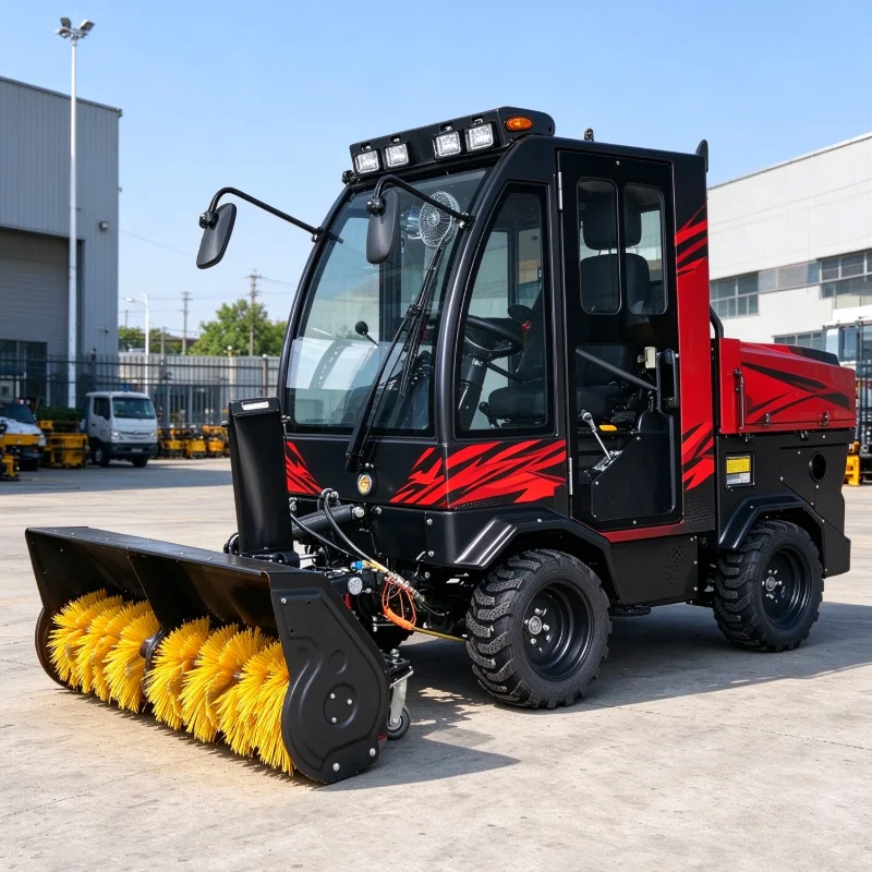 Highly Efficient Large-Scale Snow Sweeper Powerful Engine and Noise Reduction Municipal Highway Snow Removal Machine