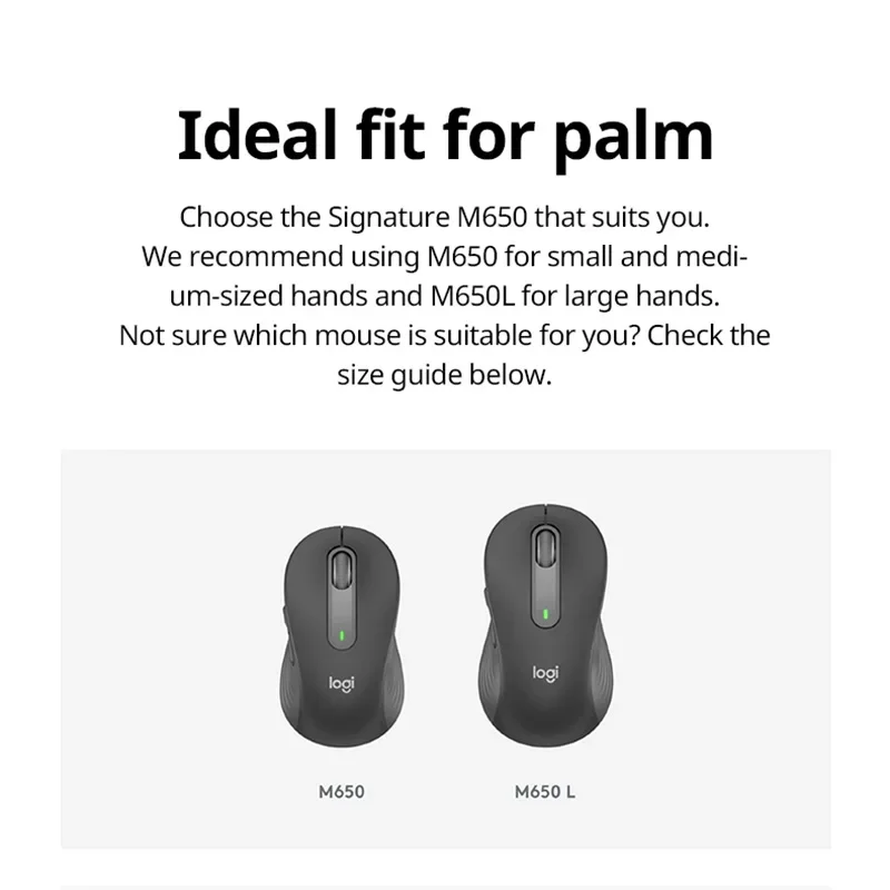 M650/M650L wireless silent mouse with stable wireless connection and ergonomic dual-mode mouse