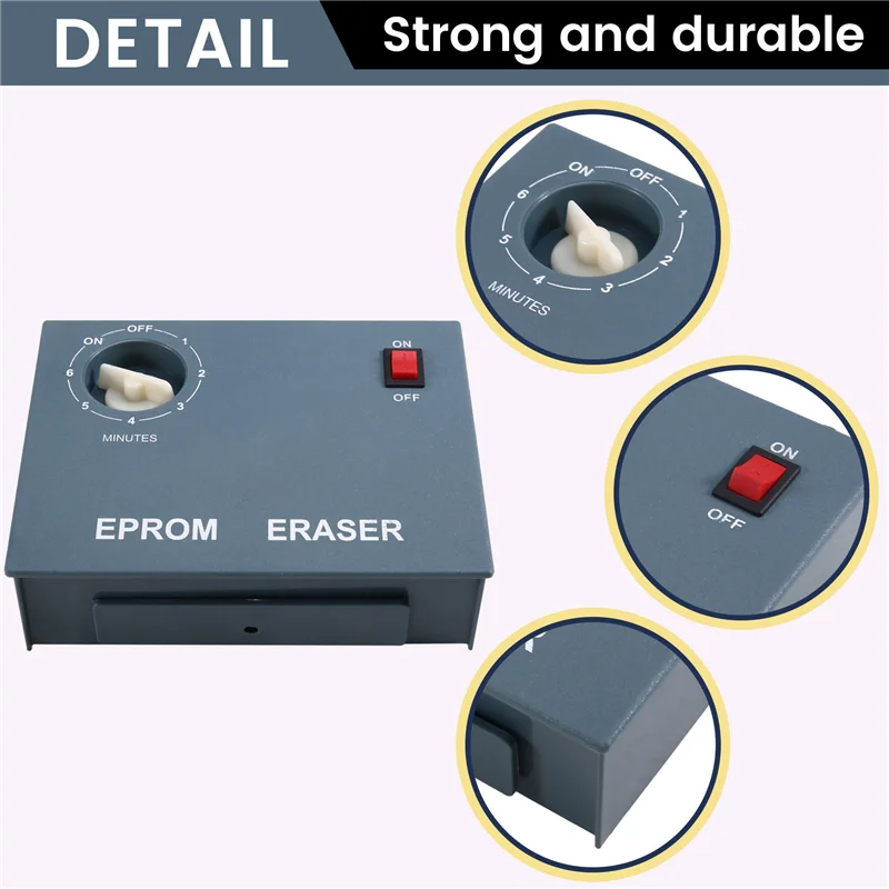 

ABRW-UV Eprom Ластик Стирание Ультрафиолетового света Таймер Полупроводниковая пластина (IC) Стирание излучения Чипы EPROM Инструмент для стирания данных Вилка стандарта США