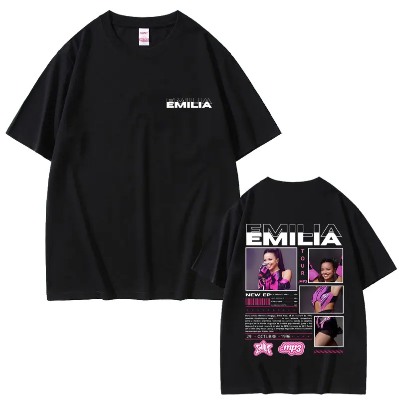 Singer Emilia Mernes MP3 Tour T Shirts Men Women Fashion Harajuku Trend Tshirt Men's 100% Cotton Oversized T-shirt Short Sleeve