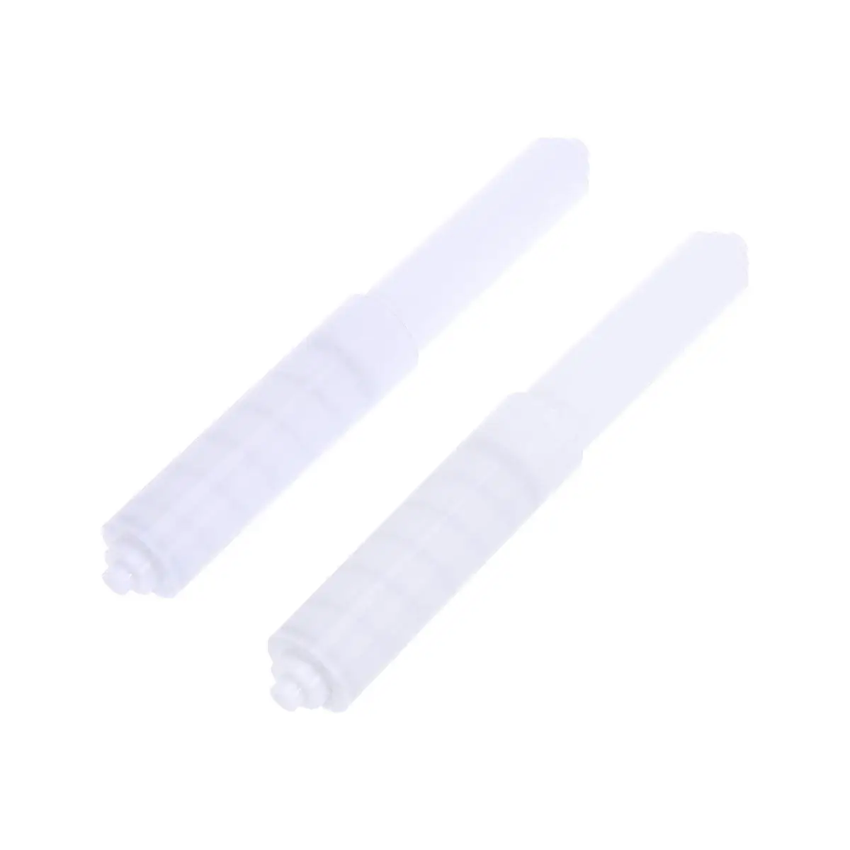 2Pcs White Toilet Paper Roll Insert Plastic Spring Loaded Roller Replacement Fits Most Holders Bathroom Office Travel Ready