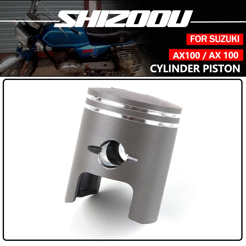 Pistón de Motocicleta de 100cc para Suzuki Jincheng Haojue AX100, Diámetro STD de 50mm, Piezas de Motor de Dos Tiempos