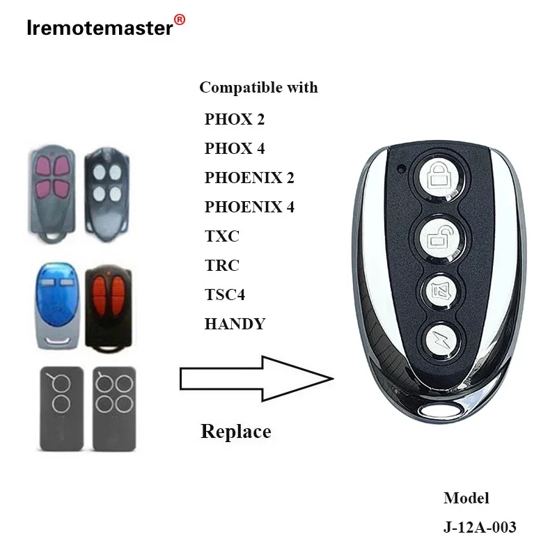 

For PHOENIX 2, 4 Duplicator Remote 433MHz Rolling Code PHOX TXC TRC TSC HANDY Clone Replacement Garage Door Remote Control