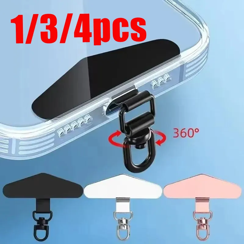 360° Rotation Metal Steel Phone Tether Tab Cell Phone Lanyard Patch Gasket Universal Cellphone Lanyard Safety Connecter Piece