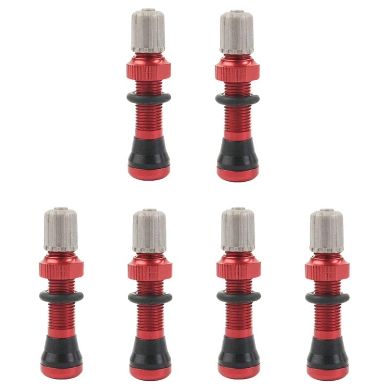 3 Pair 40Mm Tubeless Air Valve For Road Bike & MTB Tubeless Valve Stem Universal Schrader 10Mm Base