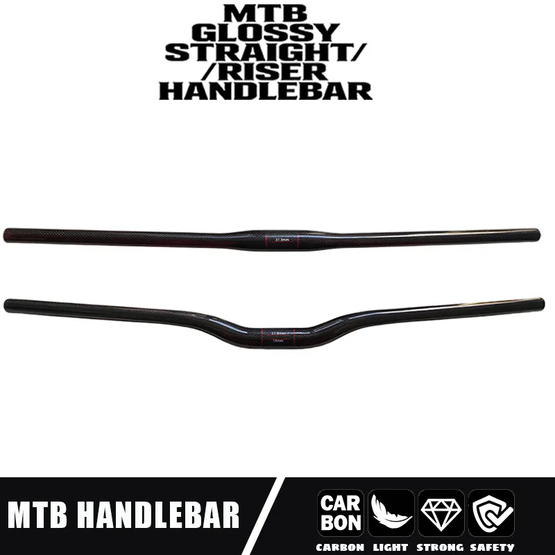 

High-Gloss 3K Full Carbon Fiber Handlebar for High-Strength 31.8mm Diameter Bicycles Accessories And Parts