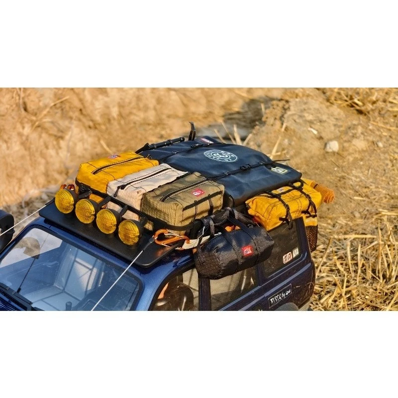 FMS FCX10 LC80 Pro 1/10 RC Crawler Scale Accessories Kit, Front Bumper & Dress-Up Parts Upgrade Set for Toyota Land Cruiser 80