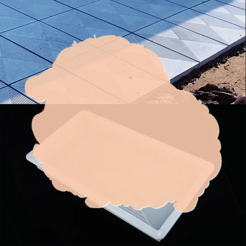1Pcs Courtyard Non-Slip Concrete Floor Tile Production Mold Antique Tile Mold