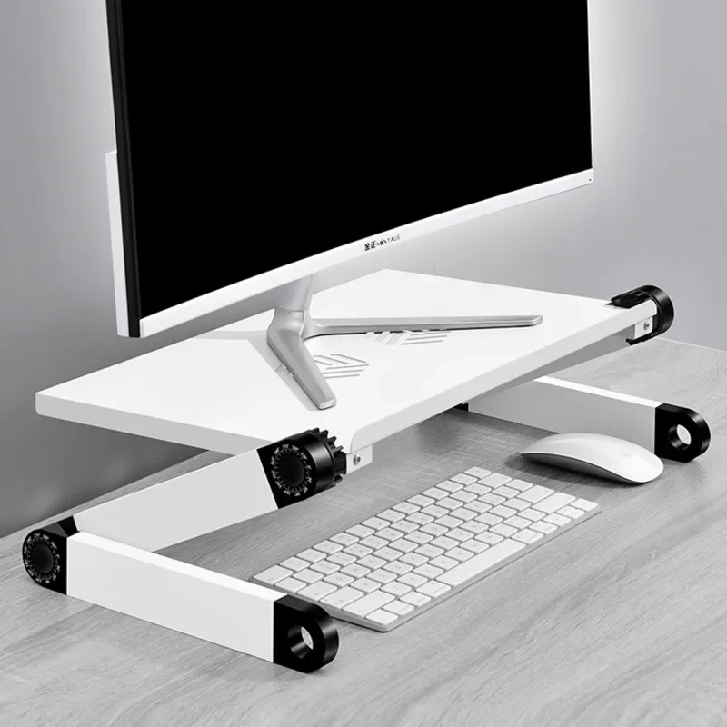 Adjustable Laptop Desk Lift Table for Desktop Display, Portable Hanging Bracket with Screen Support Floating Standing Table