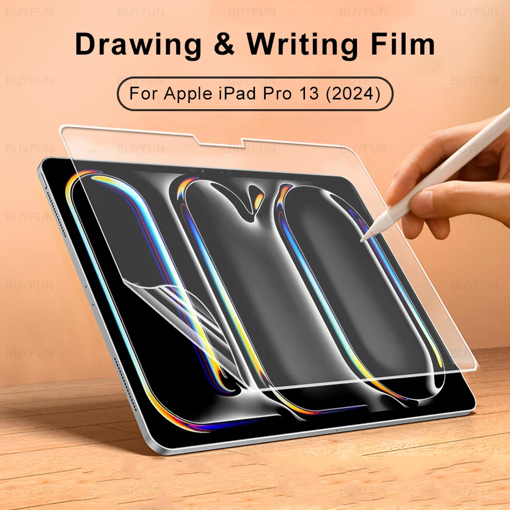 

For iPad Pro 13 (2024) Writing Soft PET Film For iPad Air 11 inch iPadPro 7th 5th iPadAir 6th Matte Screen Protector Not Glass