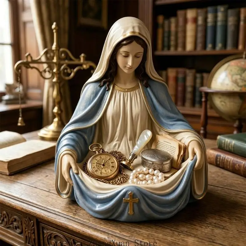 Halber Fuß aus Polyresin, meditierende heilige Statue, für Schmuck, Kreise, Ohrringe, Zuhause, Kirche, Geschenk, 3 x – Detail 9