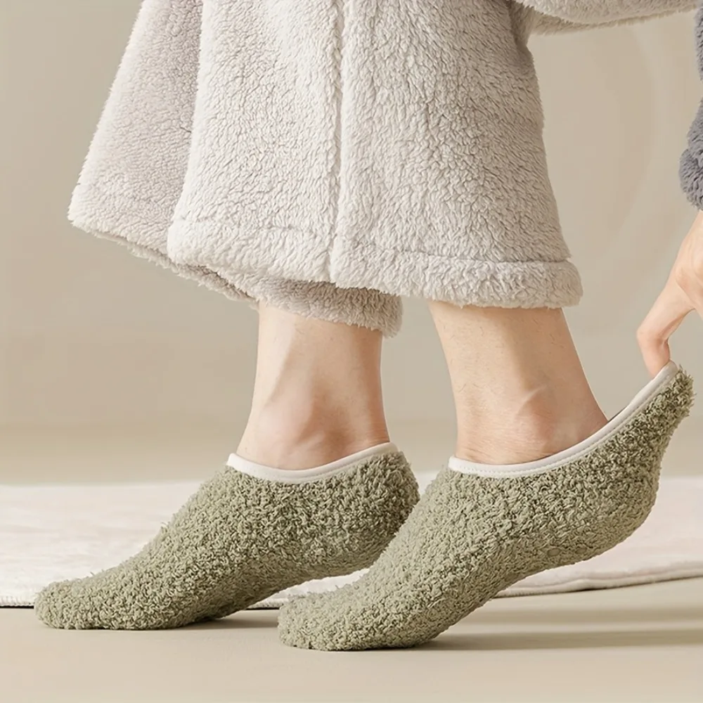 Calzini da casa in pile corallo per uomo e donna, calzini termici morbidi per interni, da utilizzare per il comfort domestico