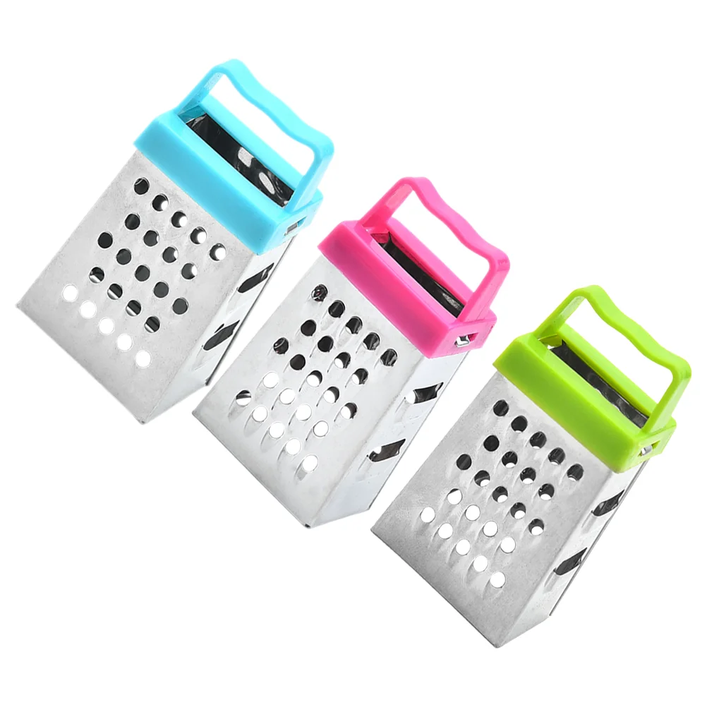 

3 Pcs Mini Grater Kitchen Gadget Multi Function Stainless Steel Functional Garlic Vegetable Multi-use Cheese