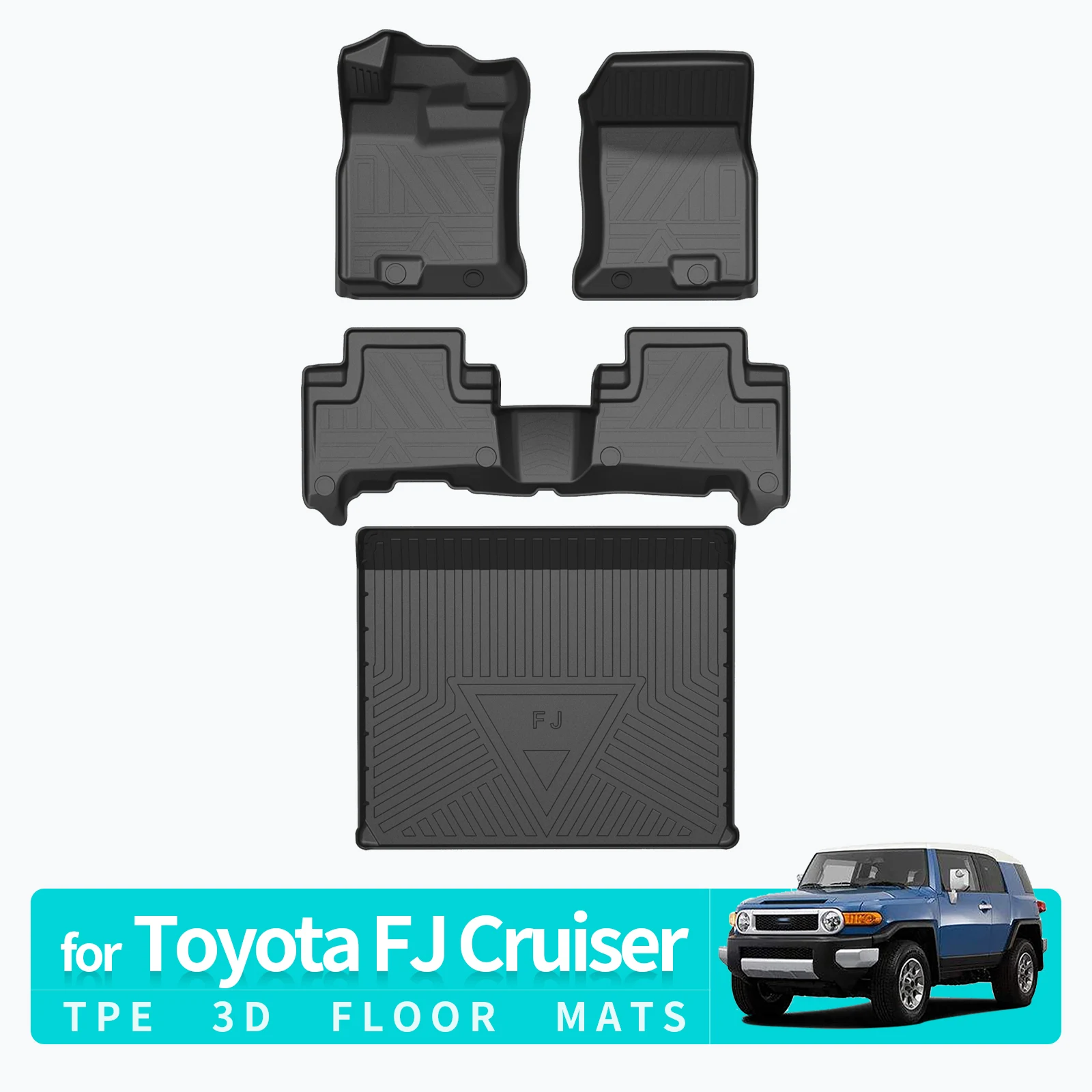 

Trunk Backrest Pad TPE for Toyota FJ Cruiser 2007-2022 Car Floor Mats