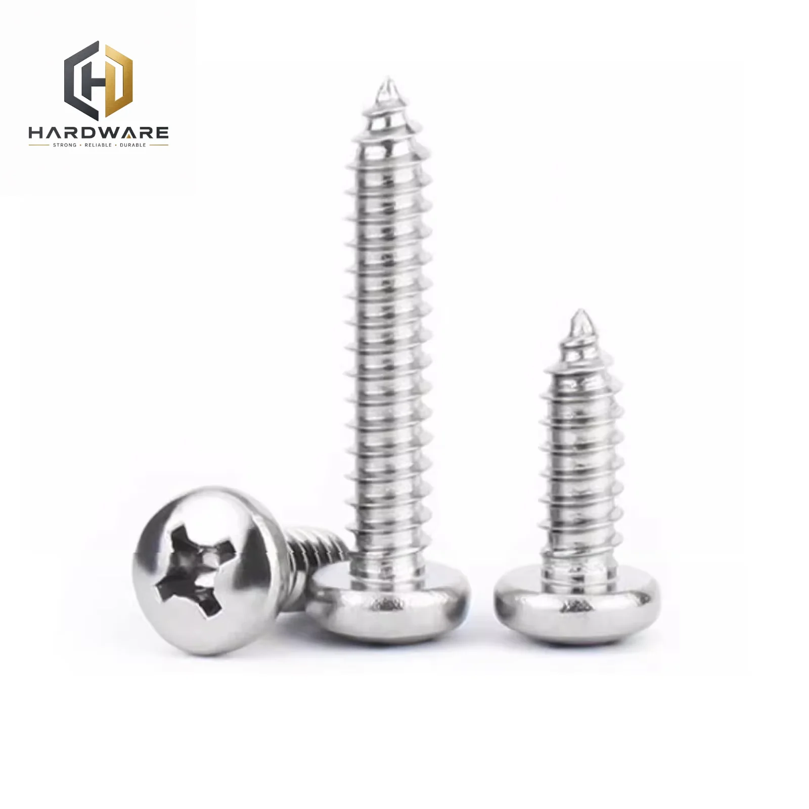 50pcs M1 M1.2 M1.4 M1.7 M1.8 M2 M2.2 M2.3 M2.6 GB845 304 stainless steel Cross Phillips Pan Round Head Self tapping Wood Screw